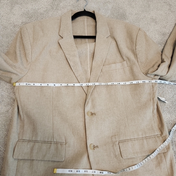 Old Navy Linen Cotton Blend Suit Jacket Blazer Beach Wedding Size XL Summer - Picture 8 of 16